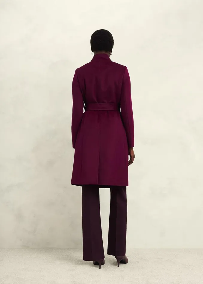 Coats and Jackets Women HOBBS Cristie Wool Coat Warm Plum
