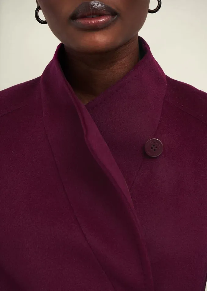 Coats and Jackets Women HOBBS Cristie Wool Coat Warm Plum