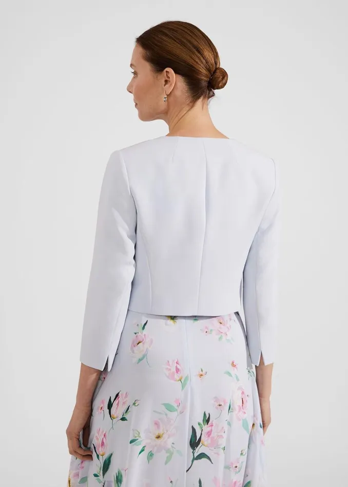 Coats and Jackets Women HOBBS Elize Crepe Jacket Pale Blue