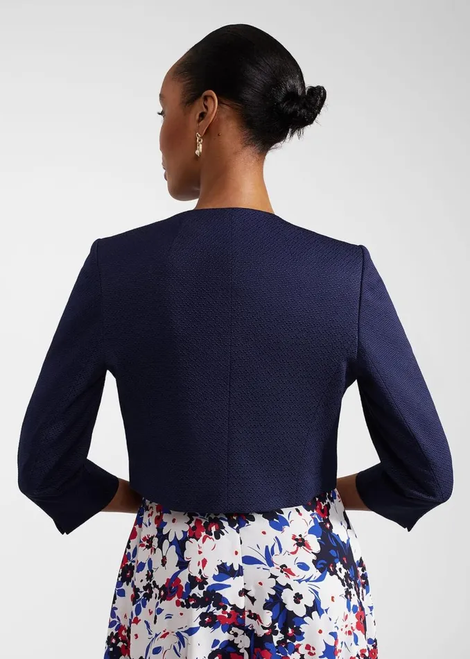Coats and Jackets Women HOBBS Elize Textured Jacket Midnight Navy