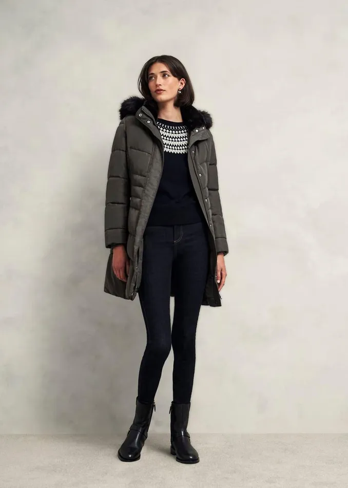 Coats and Jackets Women HOBBS Petite Jaymie Puffer Charcoal