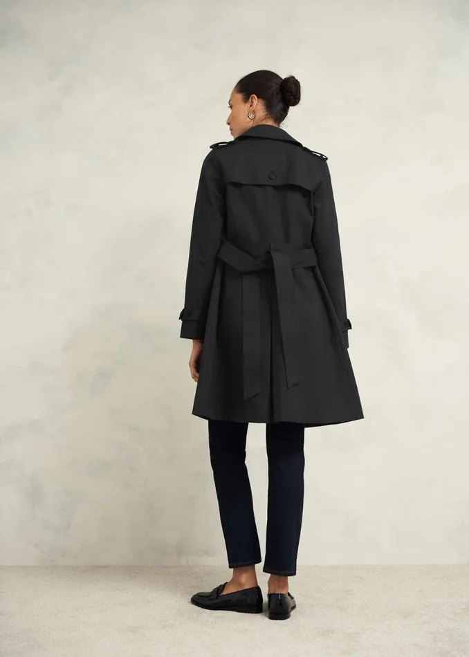 Coats and Jackets Women HOBBS Saskia Shower Resistant Trench Coat Black
