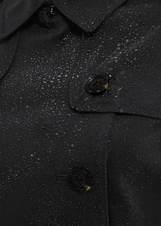 Coats and Jackets Women HOBBS Saskia Shower Resistant Trench Coat Black