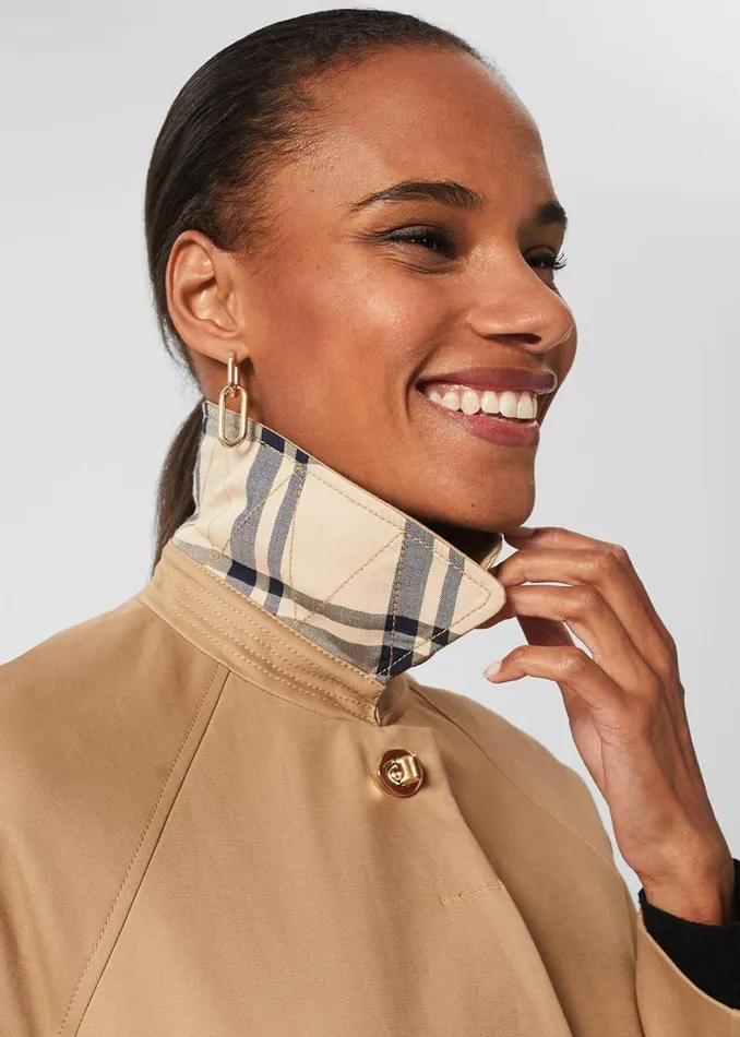 Coats and Jackets Women HOBBS Vivienne Shower Resistant Trench Coat Fawn Beige