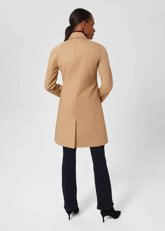 Coats and Jackets Women HOBBS Vivienne Shower Resistant Trench Coat Fawn Beige