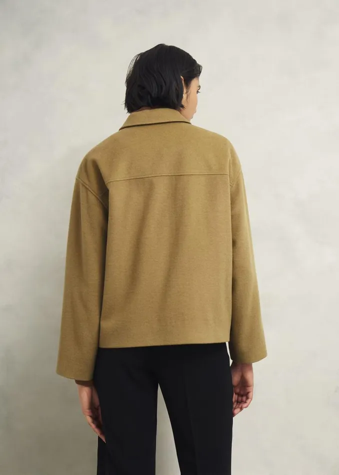 Coats and Jackets Women HOBBS Zoe Wool Blend Jacket Hobbs Camel