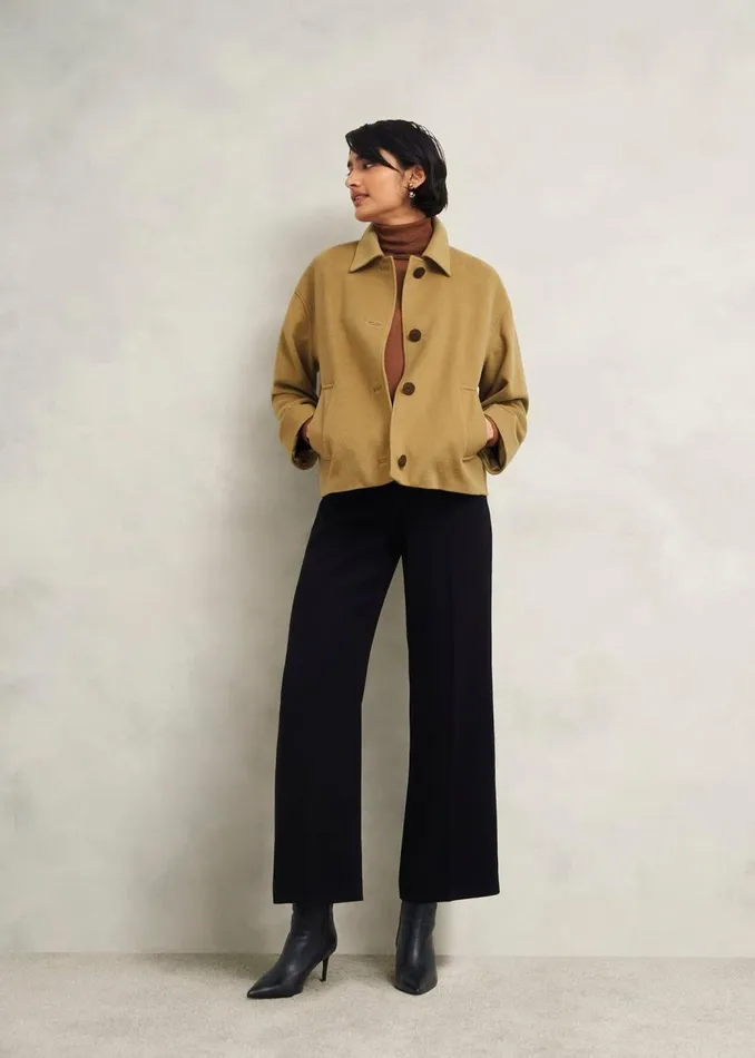 Coats and Jackets Women HOBBS Zoe Wool Blend Jacket Hobbs Camel