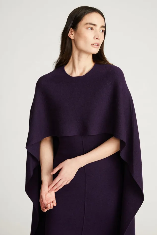 Cocktail Women Halston Amal Sweater Dress In Wool Aubergine