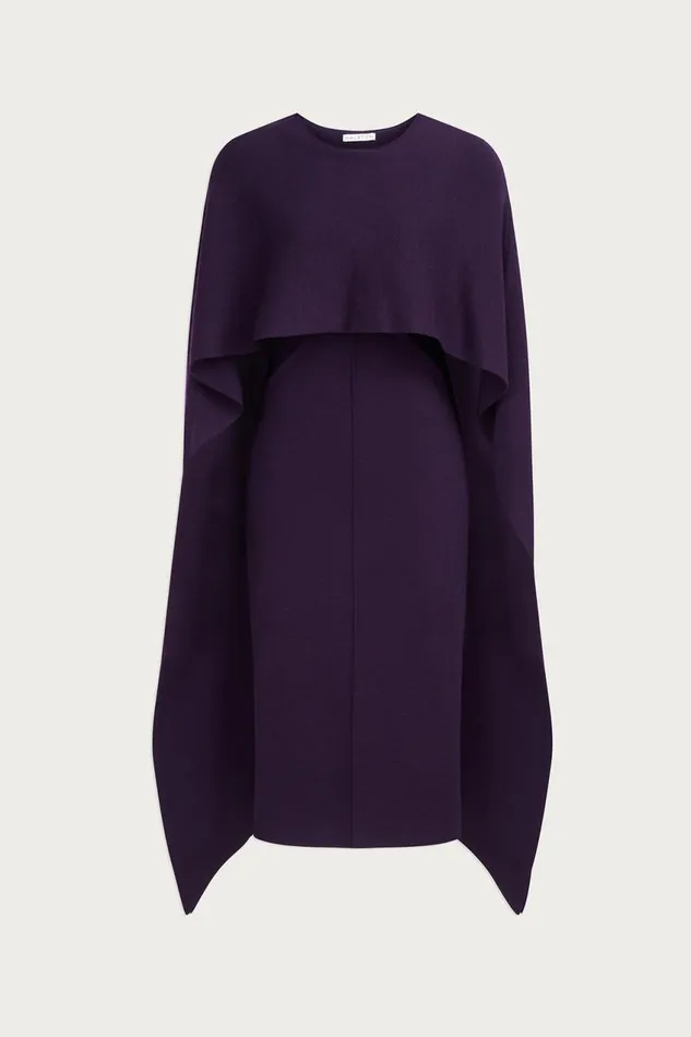 Cocktail Women Halston Amal Sweater Dress In Wool Aubergine Cocktail Women Halston Amal Sweater Dress In Wool Aubergine
