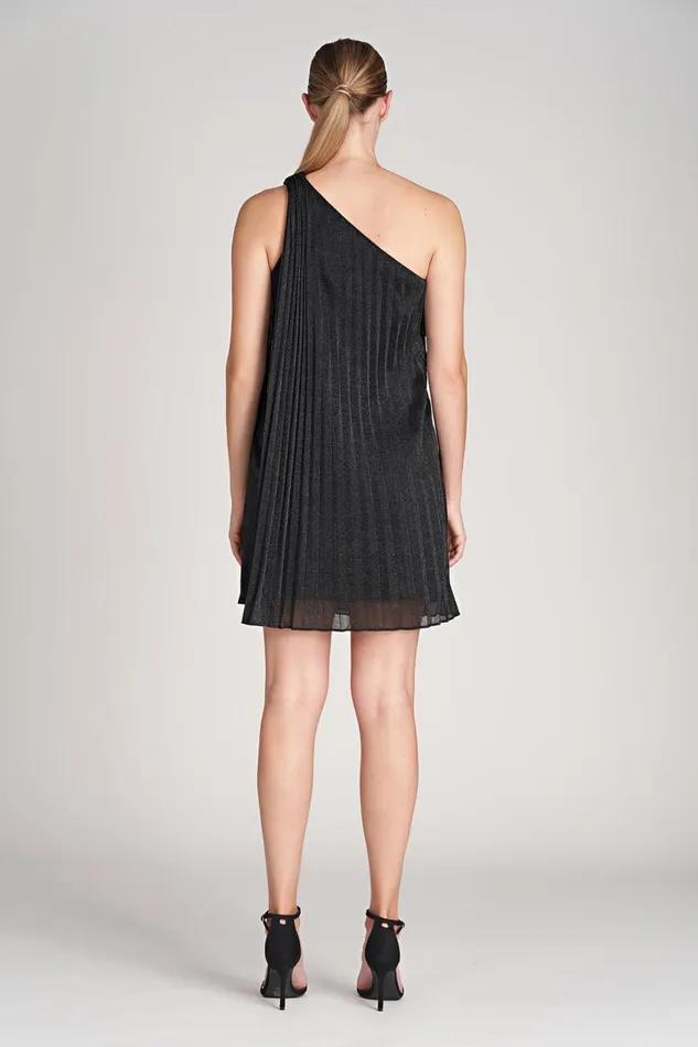 Cocktail Women Halston Clare Dress In Shimmer Jersey Black