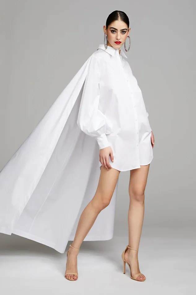 Cocktail Women Halston Korina Dress In Poplin White
