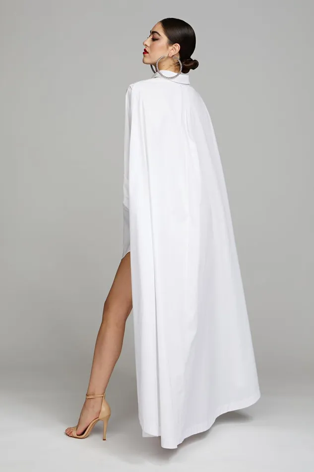 Cocktail Women Halston Korina Dress In Poplin White