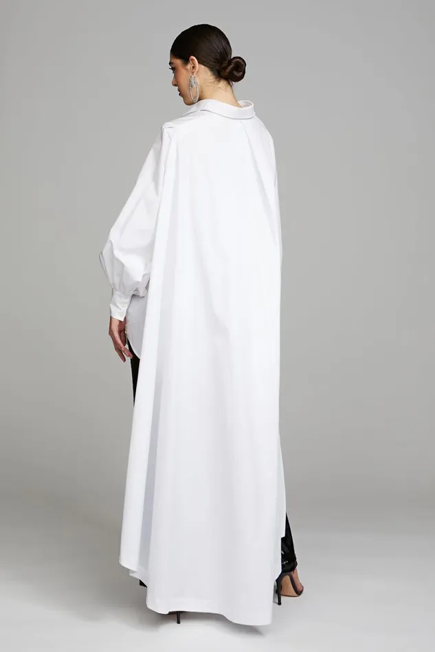 Cocktail Women Halston Korina Dress In Poplin White