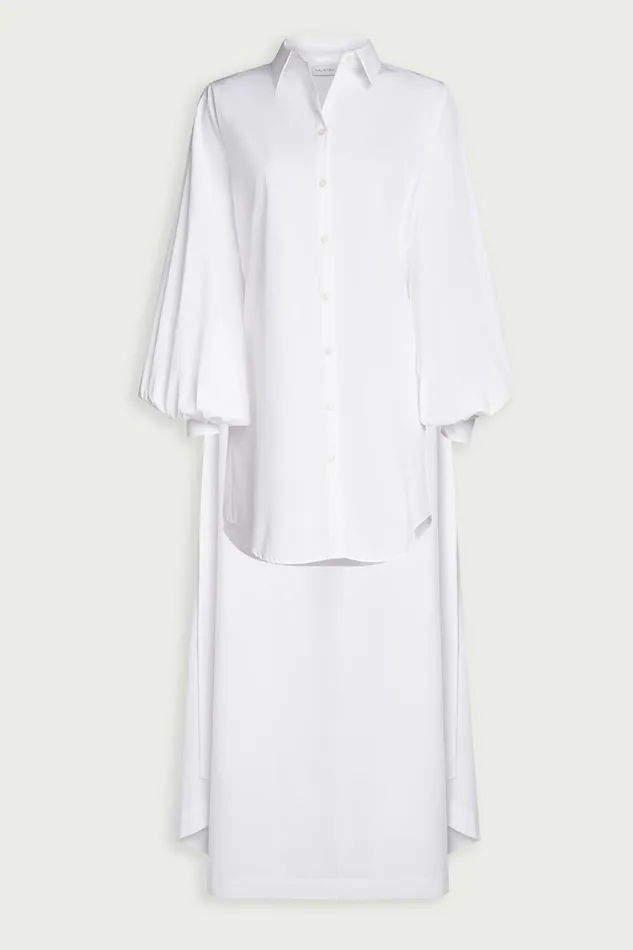 Cocktail Women Halston Korina Dress In Poplin White