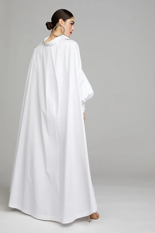 Cocktail Women Halston Korina Dress In Poplin White