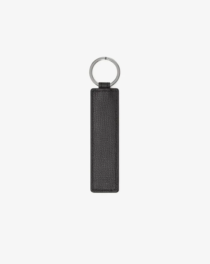Corneliani Bags And Small Leather Goods Black Textured Leather Keyring For Men 8211 Men