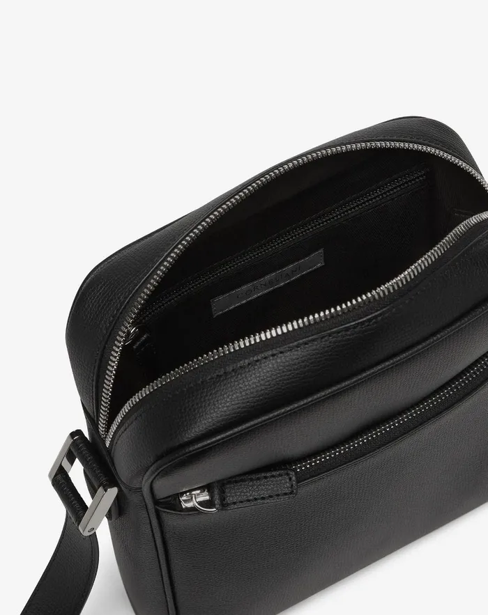 Corneliani Bags And Small Leather Goods Black Textured Leather Shoulder Bag For Men 8211 Men