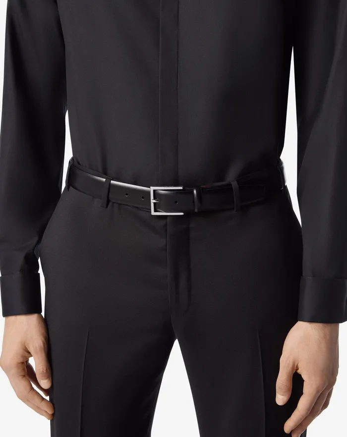 Corneliani Belts And Gloves Black Leather Belt For Men 8211 Men