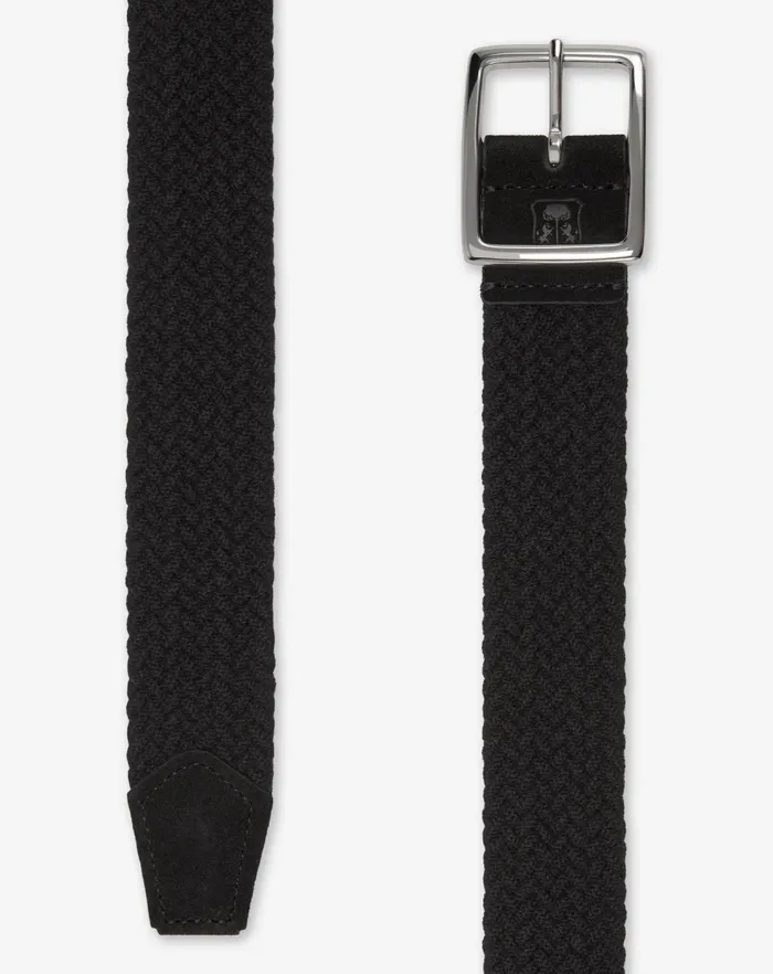 Corneliani Belts And Gloves Black Weaved Fabric Belt For Men 8211 Men