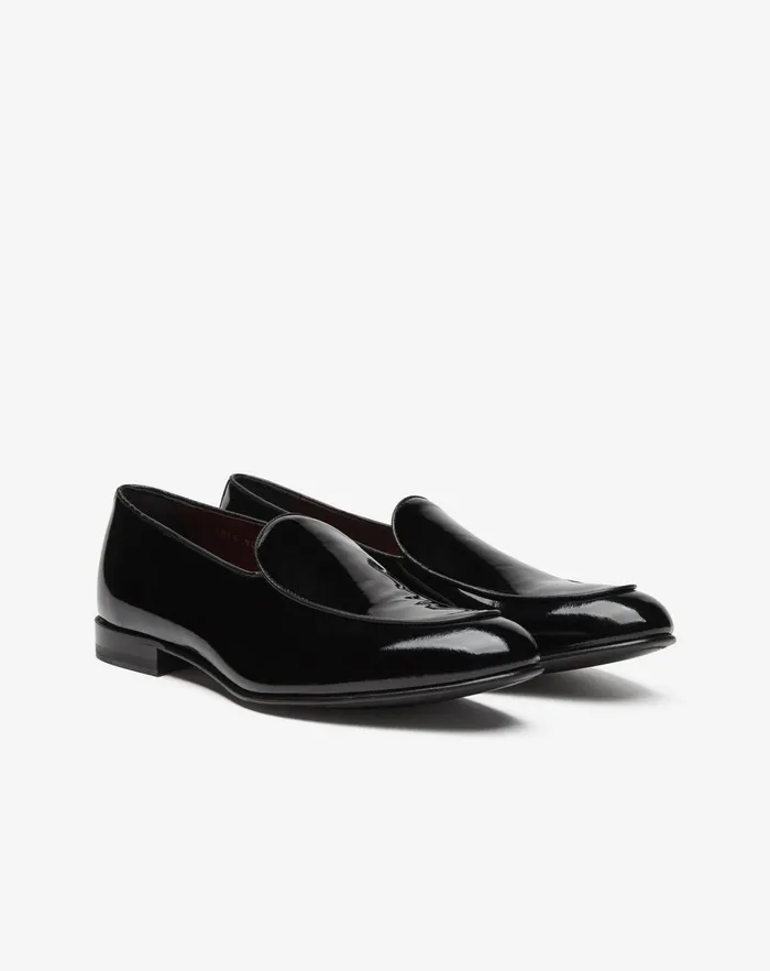 Corneliani Ceremony And Events Black Patent Leather Slip On Loafer 8211 Men