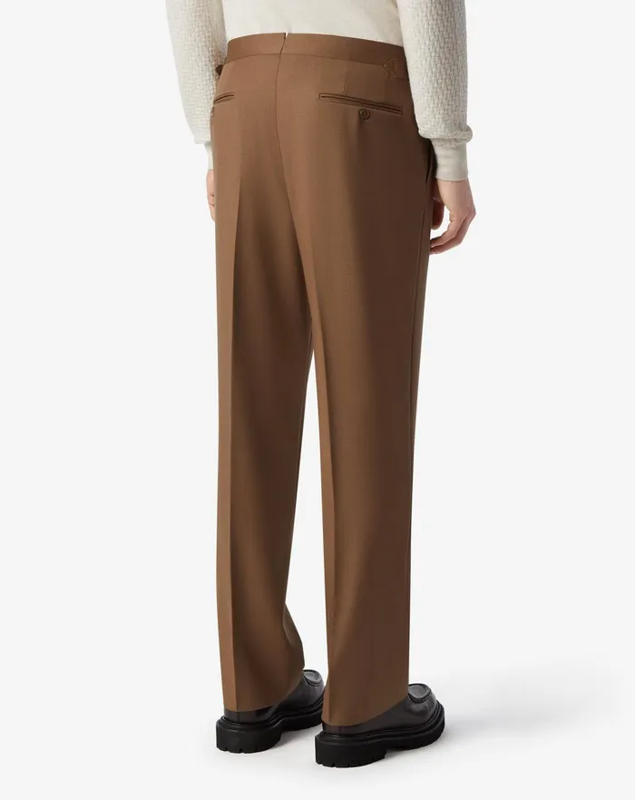 Corneliani Pants Tobacco Brown Mohair Gabardine Trousers For Men 8211 Men