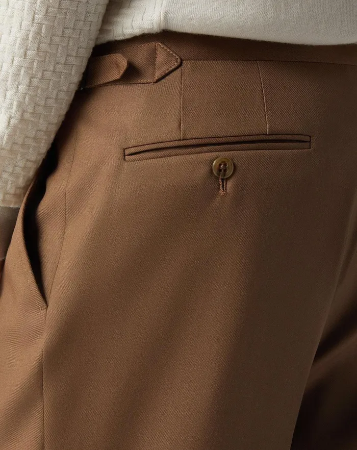 Corneliani Pants Tobacco Brown Mohair Gabardine Trousers For Men 8211 Men