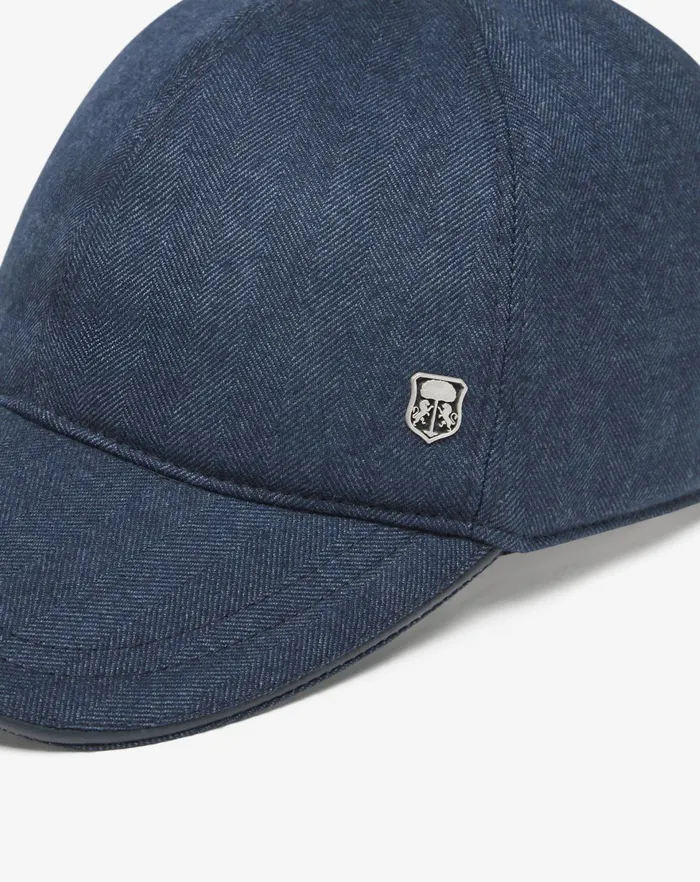 Corneliani Scarves And Hats Blue Wool Silk And Cashmere Baseball Cap For Men 8211 Men