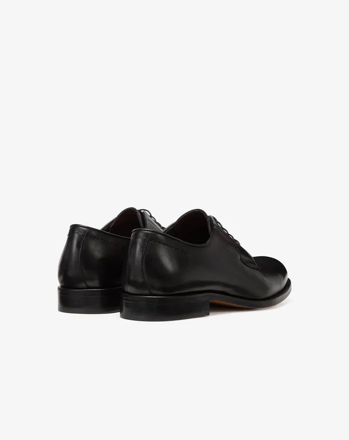 Corneliani Shoes Black Calfskin Derby Shoes 8211 Men