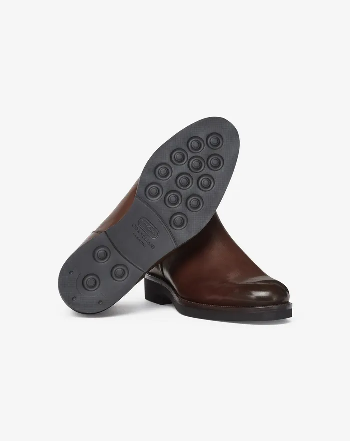 Corneliani Shoes Tan Leather Ankle Boots For Men 8211 Men