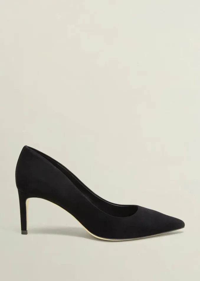 Court Shoes Women HOBBS Leila Suede Court Shoes Black