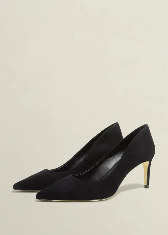 Court Shoes Women HOBBS Leila Suede Court Shoes Black