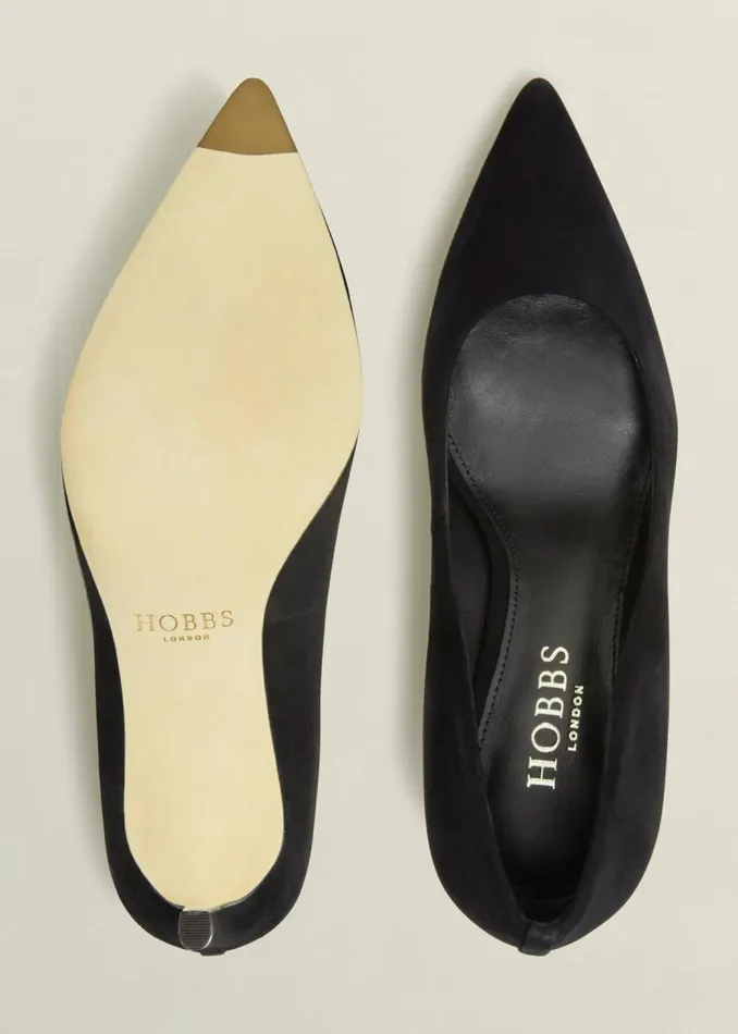 Court Shoes Women HOBBS Leila Suede Court Shoes Black