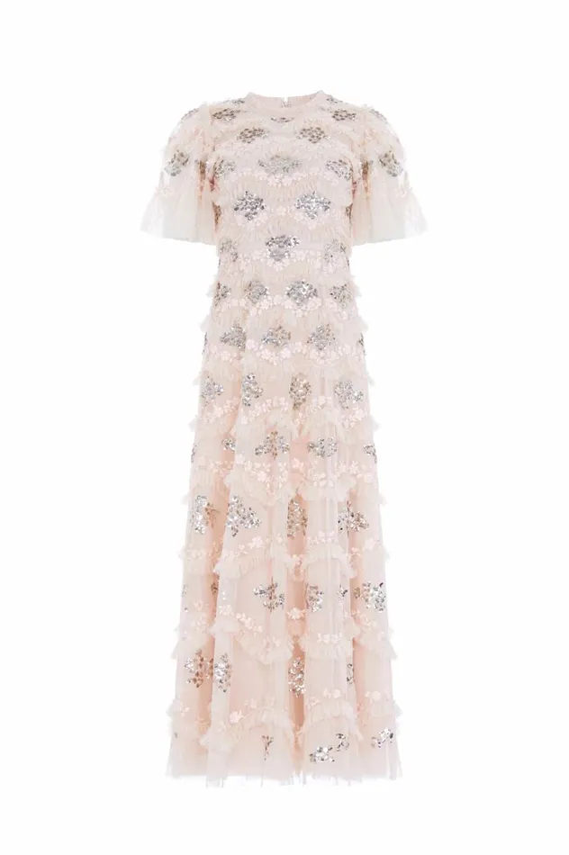 Daisy Wave Ankle Gown Beige Women Needle and Thread Dresses