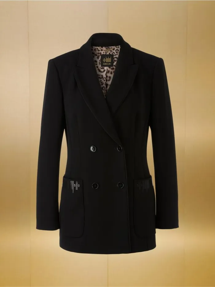 Damen Marc Cain Blazer Blazer Mit LeoFutter Black