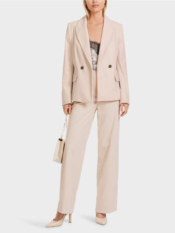 Damen Marc Cain Blazer Krpernaher Blazer Aus Cord Soft Blossom
