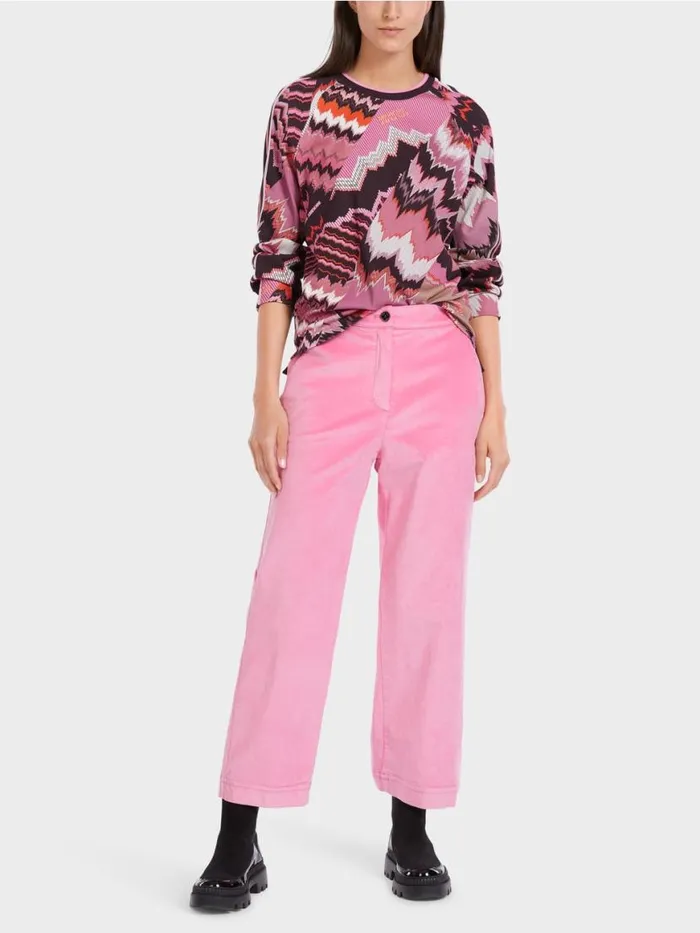 Damen Marc Cain Shirts and Tops Bedrucktes TShirt Bright Orchid