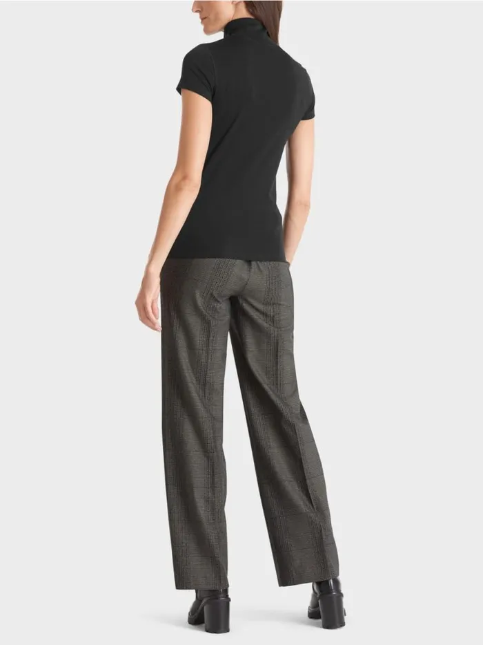 Damen Marc Cain Shirts and Tops Hochgeschlossenes TShirt Black
