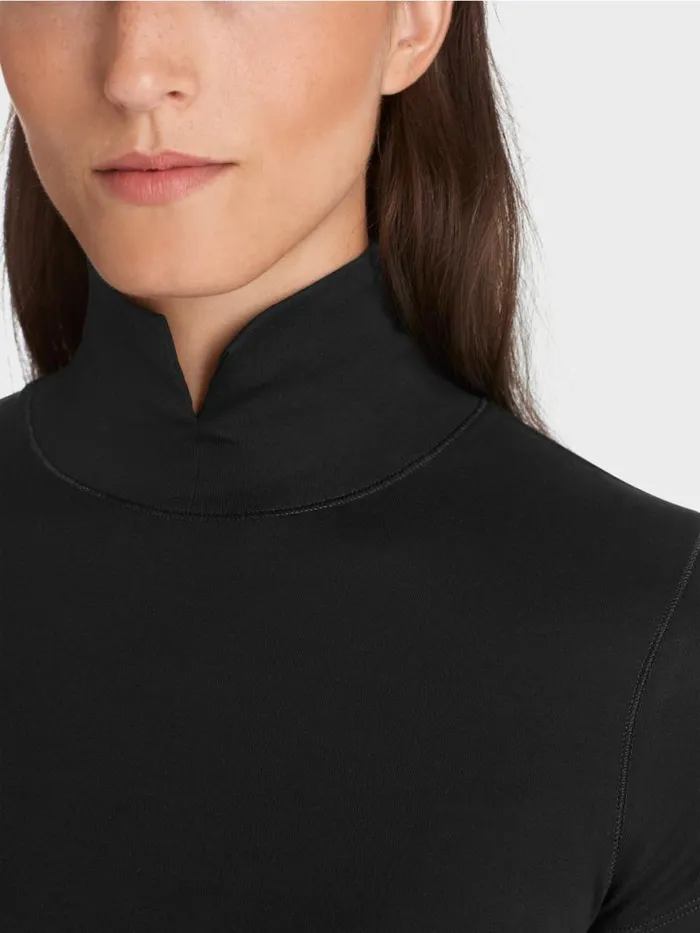 Damen Marc Cain Shirts and Tops Hochgeschlossenes TShirt Black
