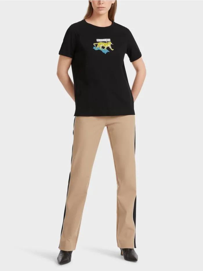 Damen Marc Cain Shirts and Tops LeoTShirt 034Rethink Together034 Black