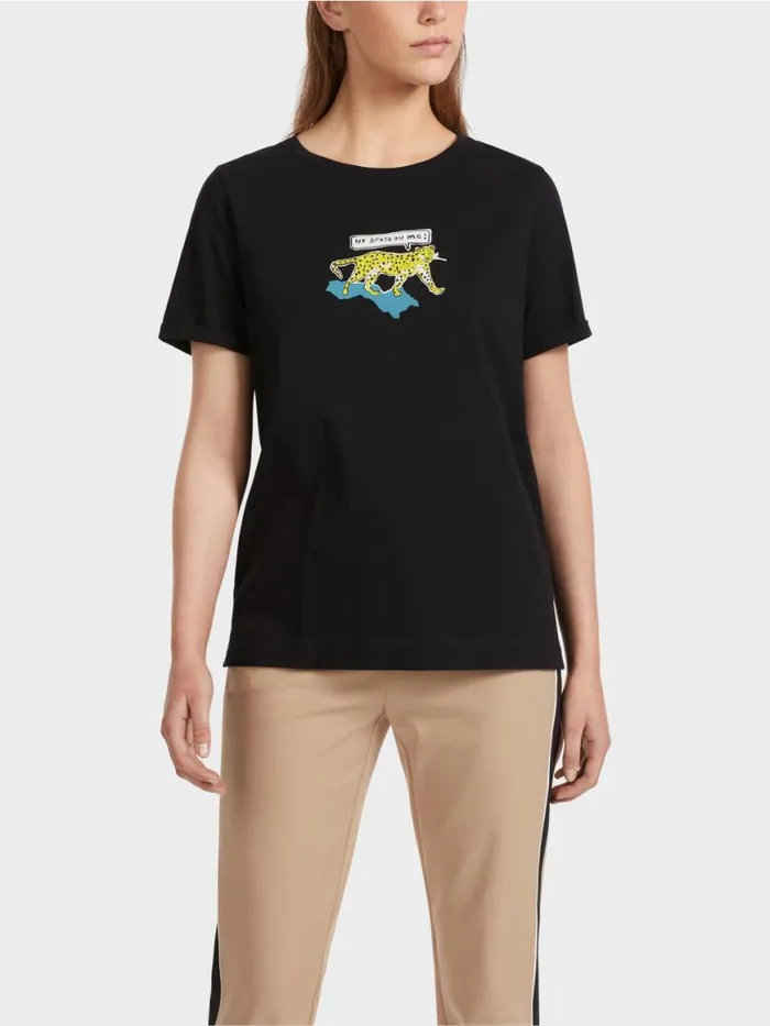 Damen Marc Cain Shirts and Tops LeoTShirt 034Rethink Together034 Black