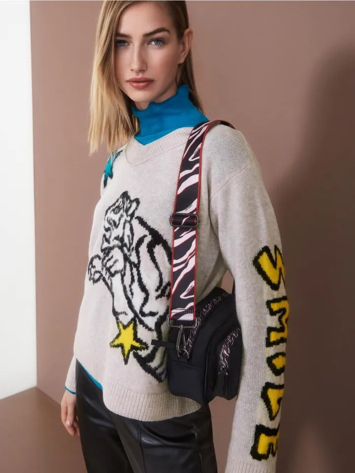 Damen Marc Cain Shirts and Tops Longsleeve Mit Stehkragen Deep Sea