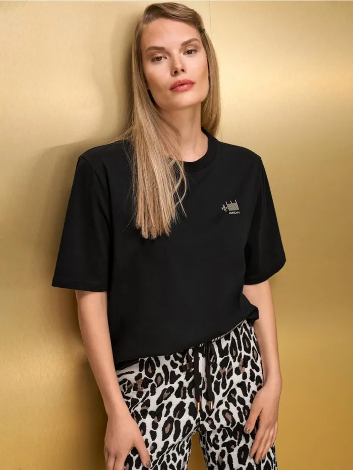 Damen Marc Cain Shirts and Tops Shirt 034Rethink Together034 Black