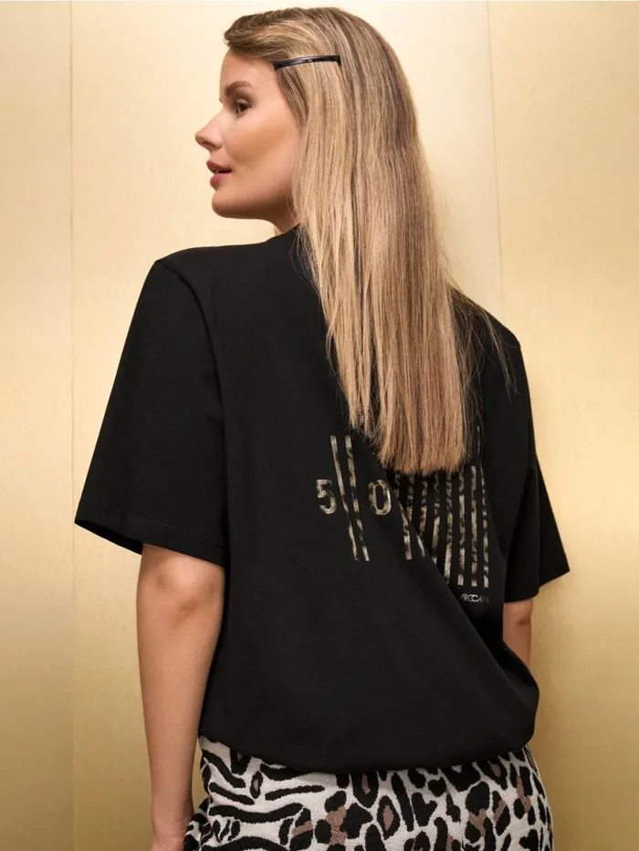 Damen Marc Cain Shirts and Tops Shirt 034Rethink Together034 Black