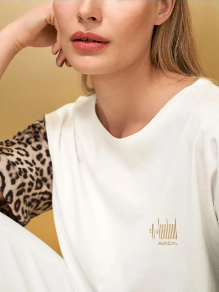 Damen Marc Cain Shirts and Tops Shirt Aus Baumwolle Offwhite