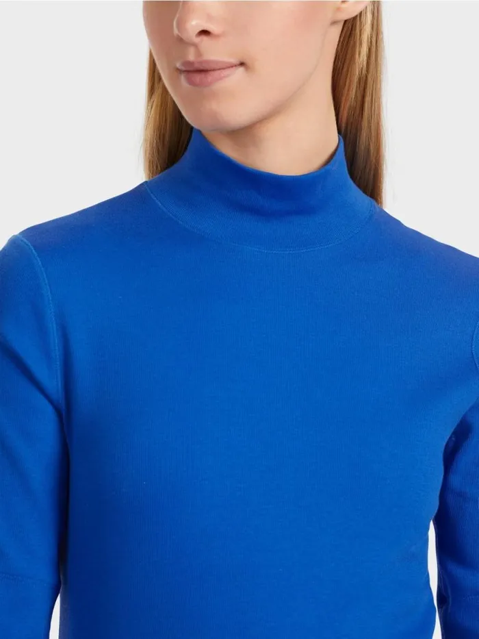 Damen Marc Cain Shirts and Tops Shirt Mit Stehkragen Und rmel Bright Royal Blue