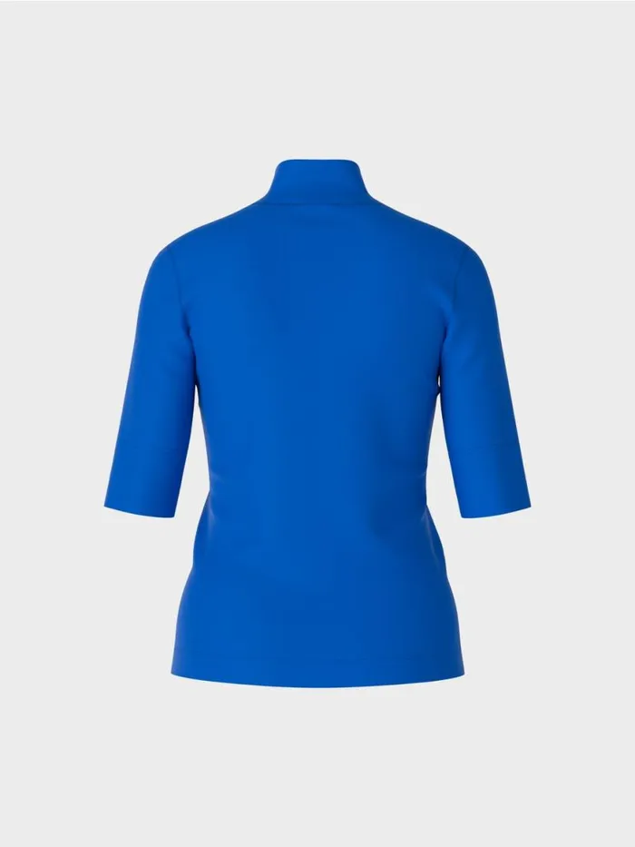 Damen Marc Cain Shirts and Tops Shirt Mit Stehkragen Und rmel Bright Royal Blue