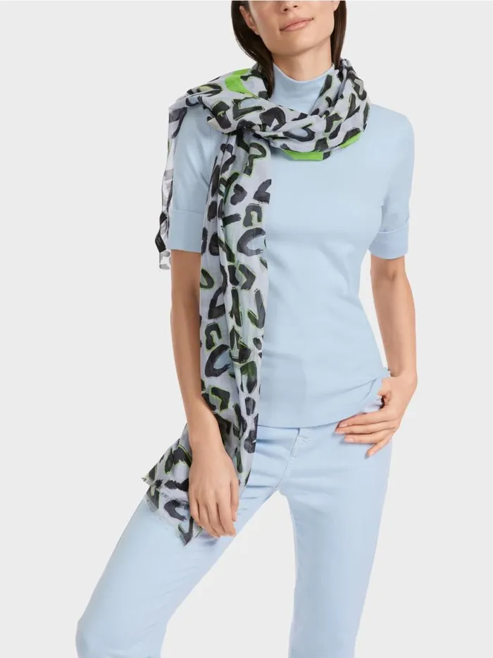 Damen Marc Cain Shirts and Tops Shirt Mit Stehkragen Und rmel Soft Powder Blue