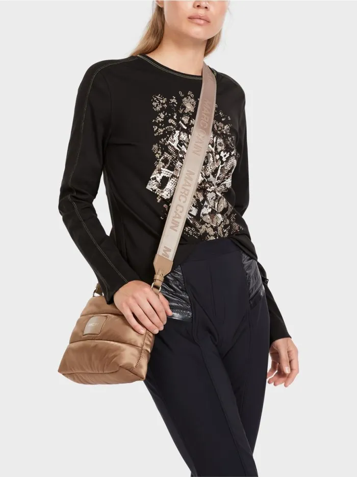 Damen Marc Cain Shirts and Tops TShirt Mit Print Black