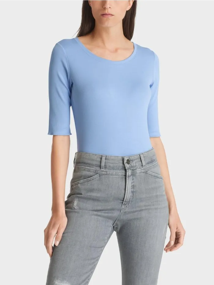 Damen Marc Cain Shirts and Tops TShirt Mit rmel Dark Summer Sky