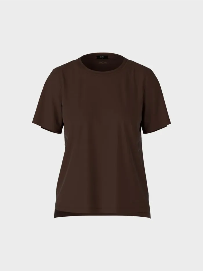 Damen Marc Cain Shirts and Tops TShirt Mit Weitem CrewNeck Dark Wood